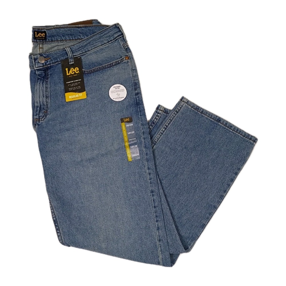 LEE  Jeans Mens Blue Denim Pants Size‎ 38x29 Regular Fit Bootcut NWT